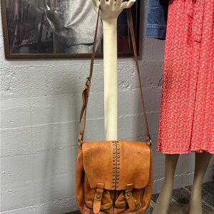 Patricia Nash Tan Leather Crossbody Bag
